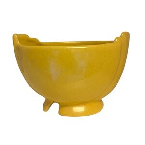 Mid Century Modern Small Ceramic Yellow Planter/Flower Vase